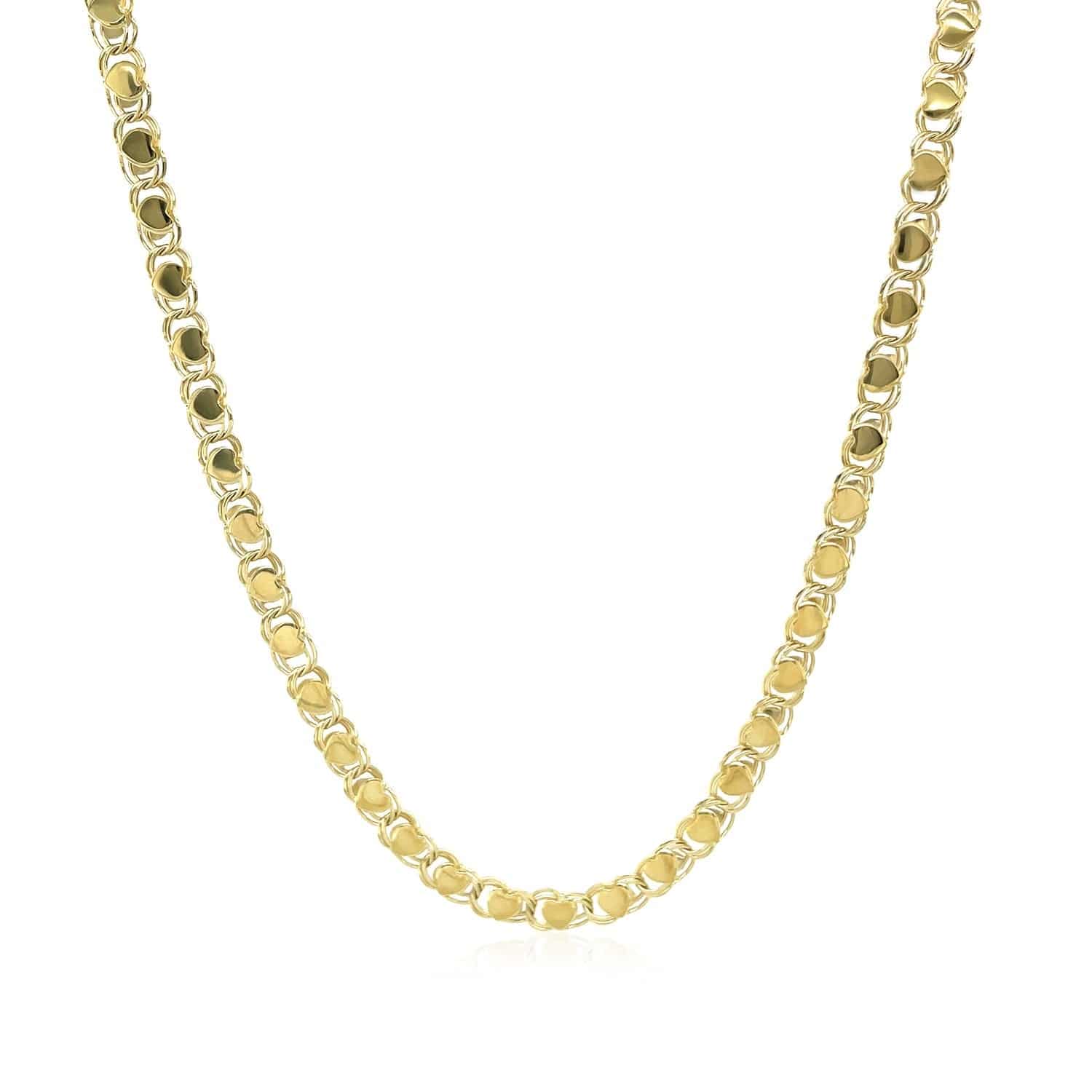 14k Yellow Gold Heart Chain (3.00 mm) | 16'' - Forever in Harmony