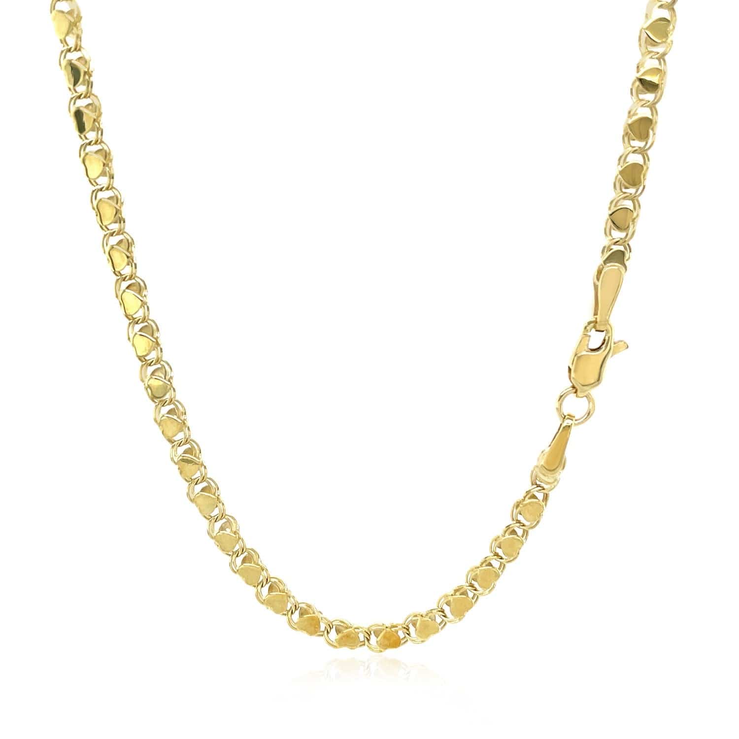 14k Yellow Gold Heart Chain (3.00 mm) | 16'' - Forever in Harmony