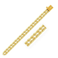 14k Yellow Gold Dual Row Rope Bracelet  (4.80 mm) | - Forever in Harmony