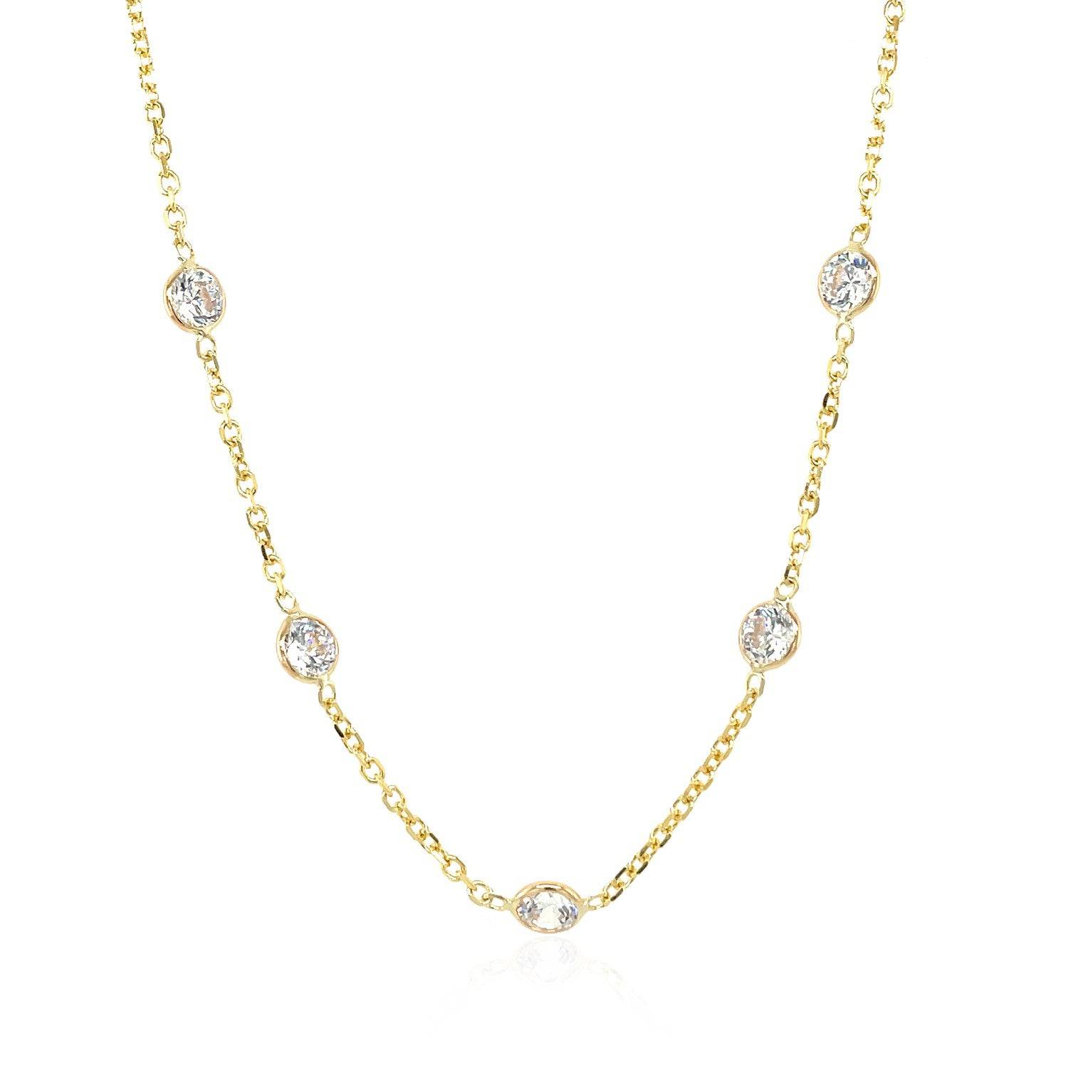 14k Yellow Gold CZ By the Yard Long Links - Forever in Harmony