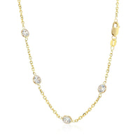 14k Yellow Gold CZ By the Yard Long Links - Forever in Harmony