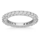 14k White Gold Common Prong Round Diamond Eternity Ring - Forever in Harmony