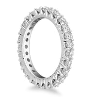 14k White Gold Common Prong Round Diamond Eternity Ring - Forever in Harmony