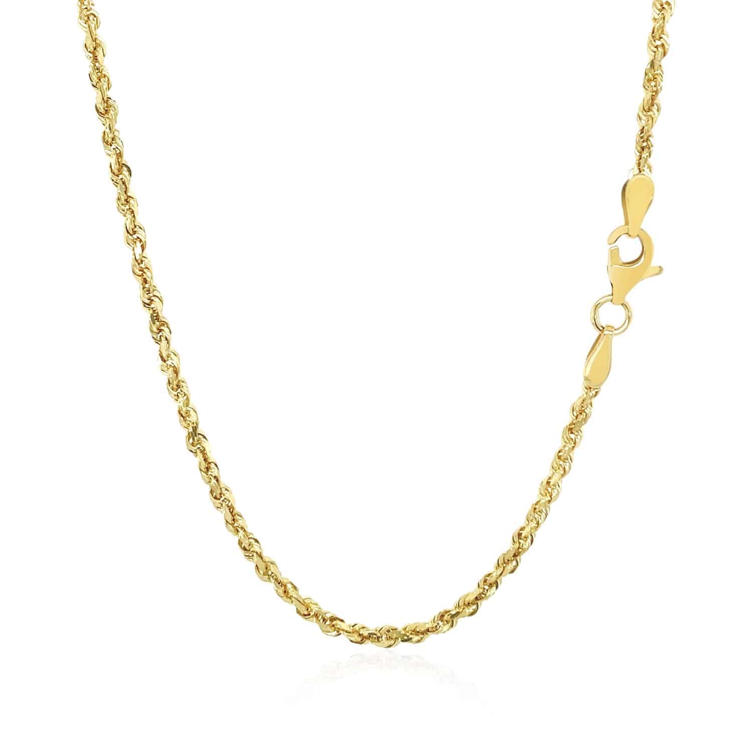 10k Yellow Gold Solid Diamond Cut Rope Chain (2.00 mm) - Forever in Harmony