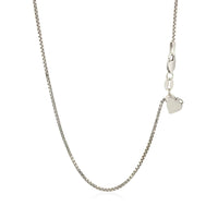 Sterling Silver 1.4mm Adjustable Box Chain (1.40 mm) - Forever in Harmony