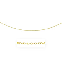 14k Yellow Gold Pendant Chain with Textured Links (2.50 mm) - Forever in Harmony