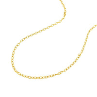 14k Yellow Gold Pendant Chain with Textured Links (2.50 mm) - Forever in Harmony