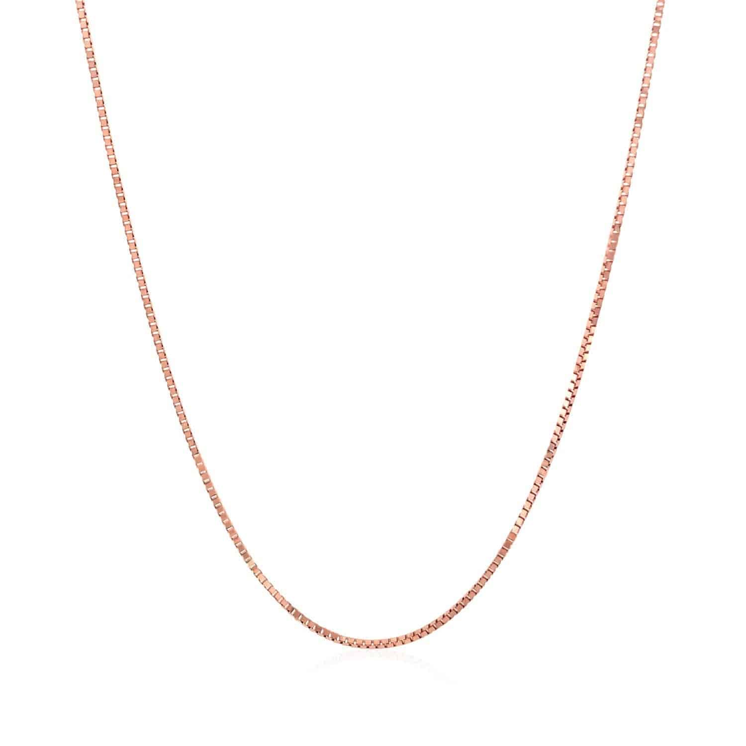 14k Rose Gold Classic Box Chain (0.73 mm) - Forever in Harmony