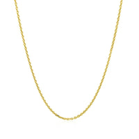 14k Yellow Gold Diamond Cut Cable Link Chain (1.30 mm) - Forever in Harmony