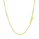 14k Yellow Gold Diamond Cut Cable Link Chain (1.30 mm) - Forever in Harmony