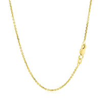 14k Yellow Gold Diamond Cut Cable Link Chain (1.30 mm) - Forever in Harmony