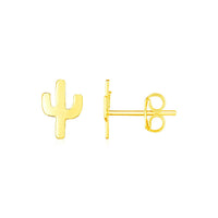 14K Yellow Gold Petite Cactus Earrings - Forever in Harmony