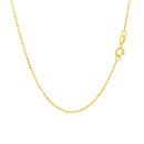 14k Yellow Gold Diamond-Cut Bead Chain (0.90 mm) - Forever in Harmony