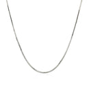 Sterling Silver Rhodium Plated Octagonal Snake Chain (1.10 mm) - Forever in Harmony