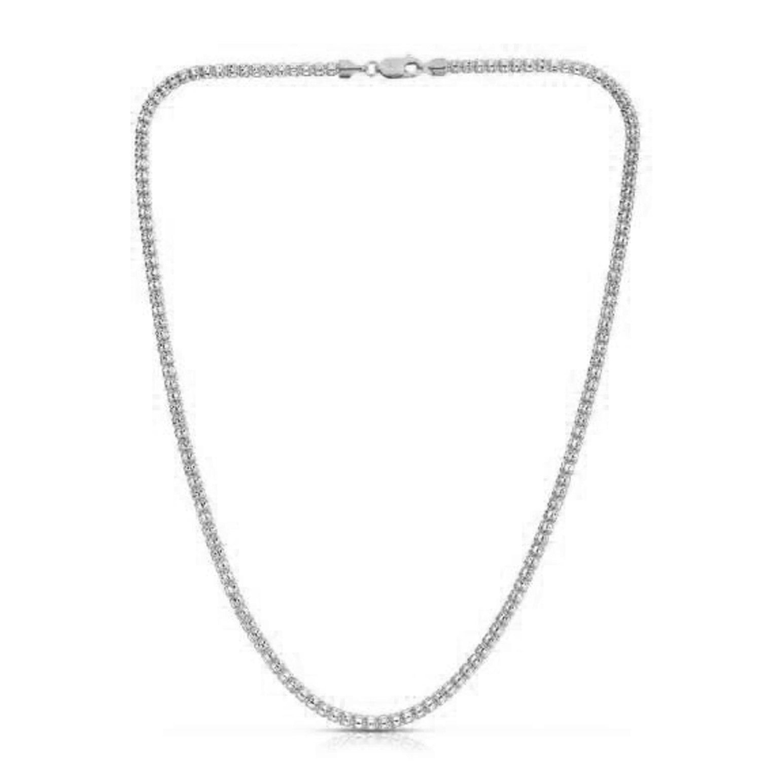 Ice Barrel Chain in 14k White Gold (3.14 mm) - Forever in Harmony