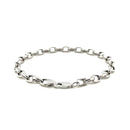 14k White Gold Oval Rolo Bracelet  (4.60 mm) | 7'' - Forever in Harmony