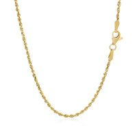 10k Yellow Gold Solid Diamond Cut Rope Chain (1.80 mm) - Forever in Harmony