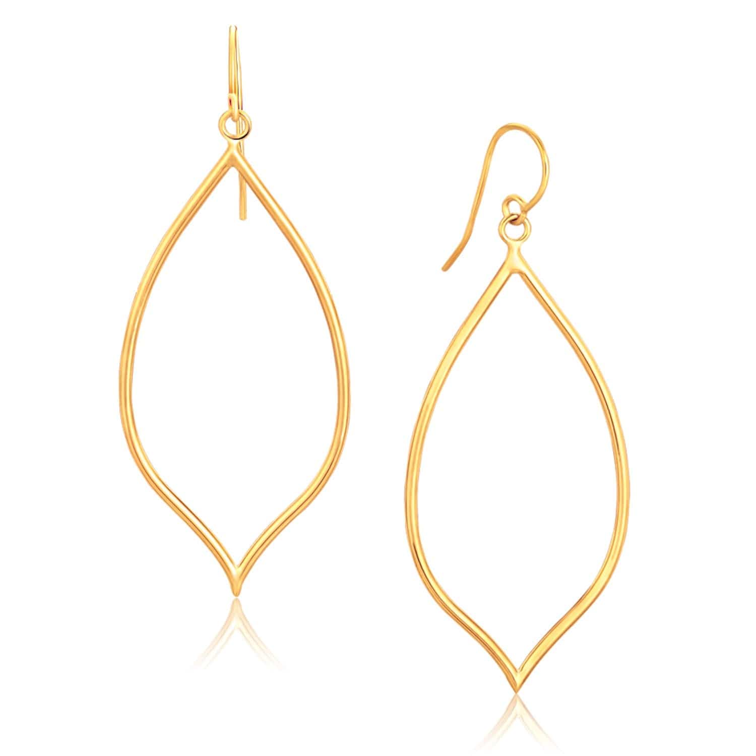 14k Yellow Gold Marquise Style Polished Earrings - Forever in Harmony