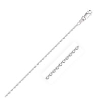 14k White Gold Round Cable Link Chain (1.50 mm) | 17'' - Forever in Harmony