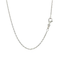 14k White Gold Round Cable Link Chain (1.50 mm) | 17'' - Forever in Harmony