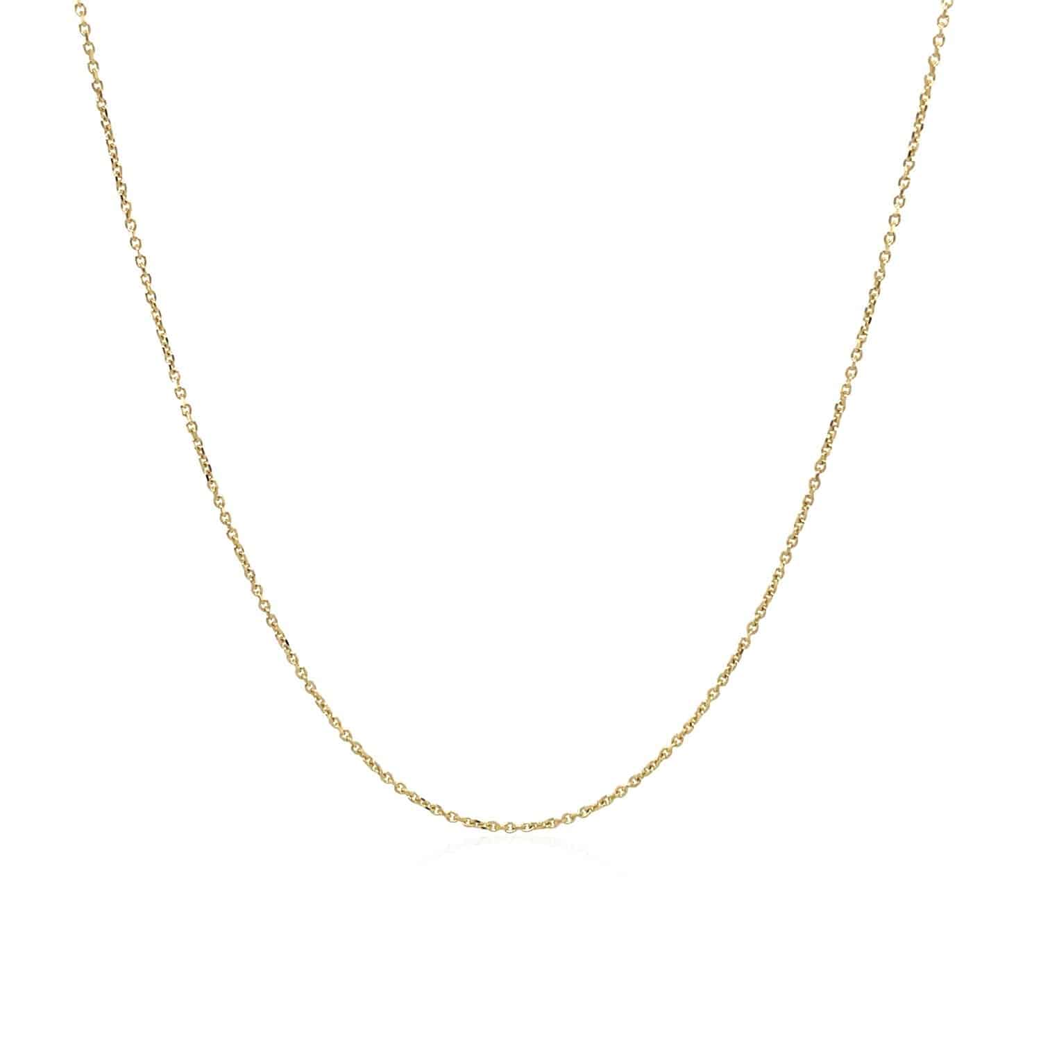 14k Yellow Gold Cable Link Chain (0.50 mm) |