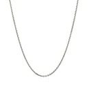 14k White Gold Diamond Cut Cable Link Chain (1.30 mm) - Forever in Harmony