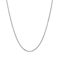 14k White Gold Diamond Cut Cable Link Chain (1.30 mm) - Forever in Harmony