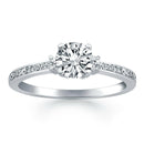 14k White Gold Diamond Accent Engagement Ring - Forever in Harmony