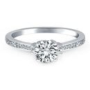 14k White Gold Diamond Accent Engagement Ring - Forever in Harmony