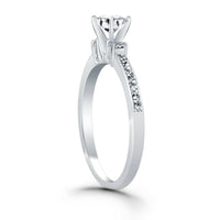 14k White Gold Diamond Accent Engagement Ring - Forever in Harmony