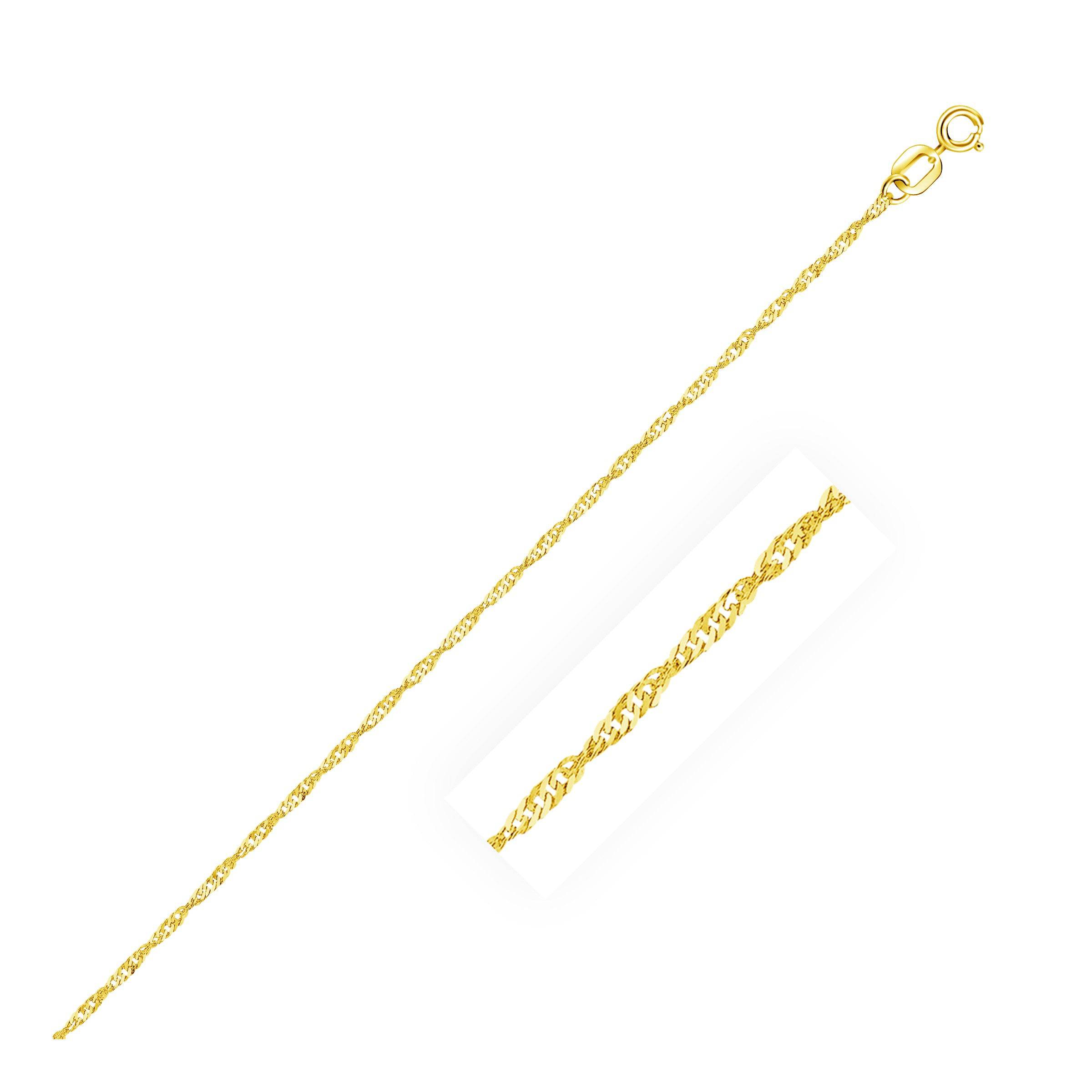 10k Yellow Gold Singapore Chain (1.10 mm) |