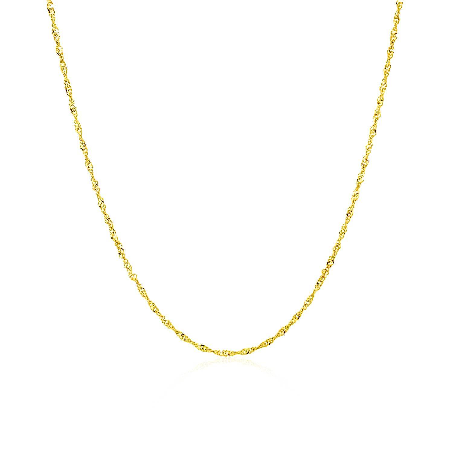 10k Yellow Gold Singapore Chain (1.10 mm) | - Forever in Harmony