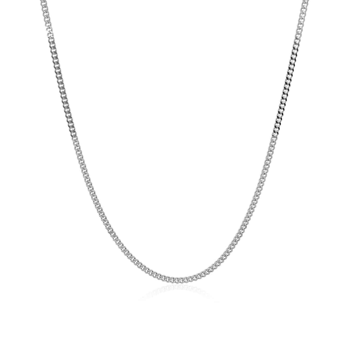 14k White Gold Gourmette Chain (1.40 mm) - Forever in Harmony