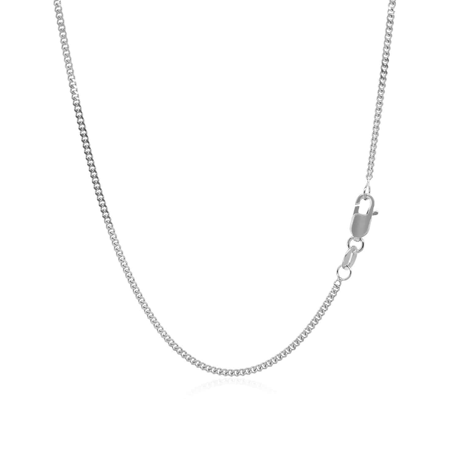 14k White Gold Gourmette Chain (1.40 mm) - Forever in Harmony