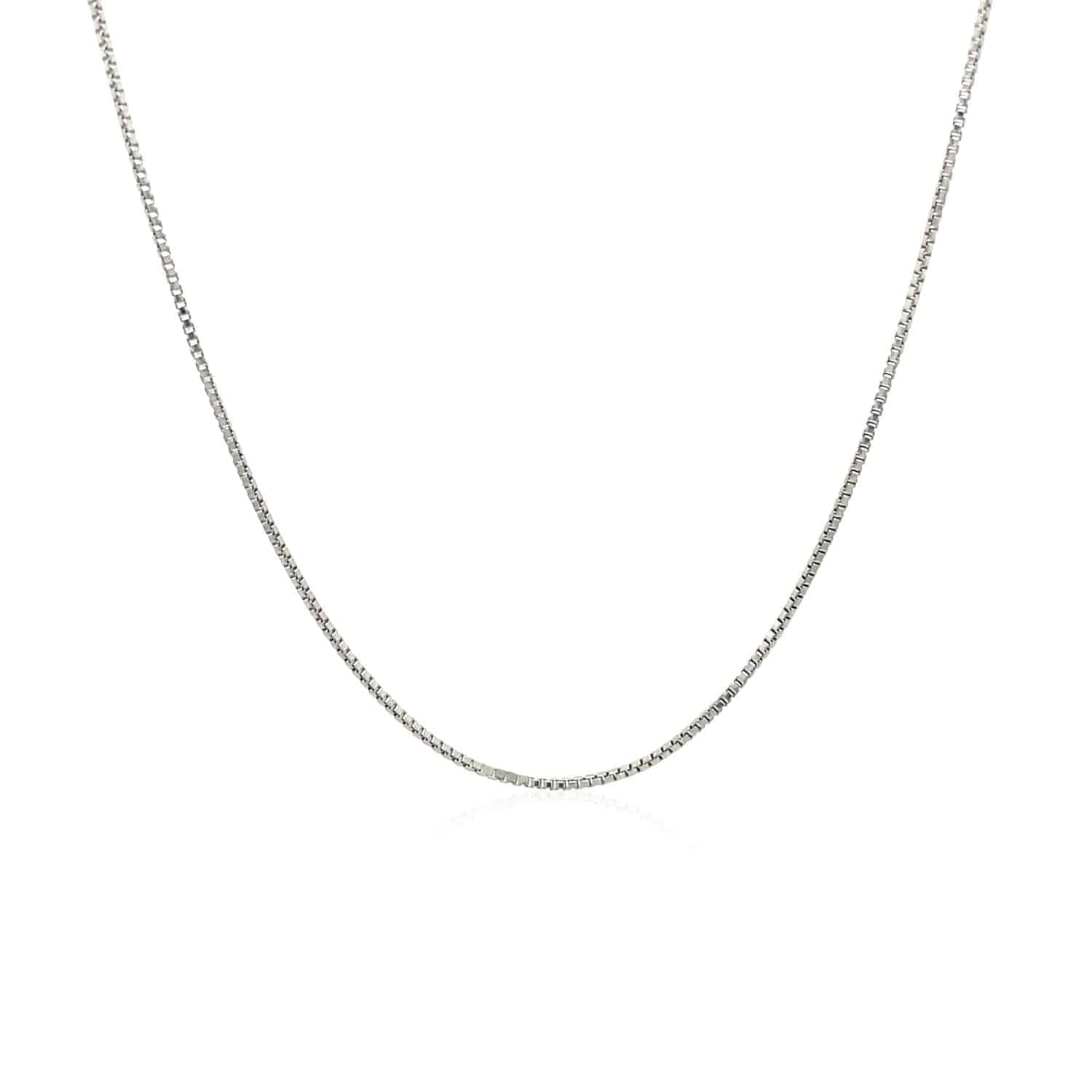 Sterling Silver Rhodium Plated Box Chain (0.70 mm) - Forever in Harmony