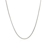 14k White Gold Round Box Chain (1.3 mm) | - Forever in Harmony