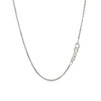 14k White Gold Round Box Chain (1.3 mm) | - Forever in Harmony