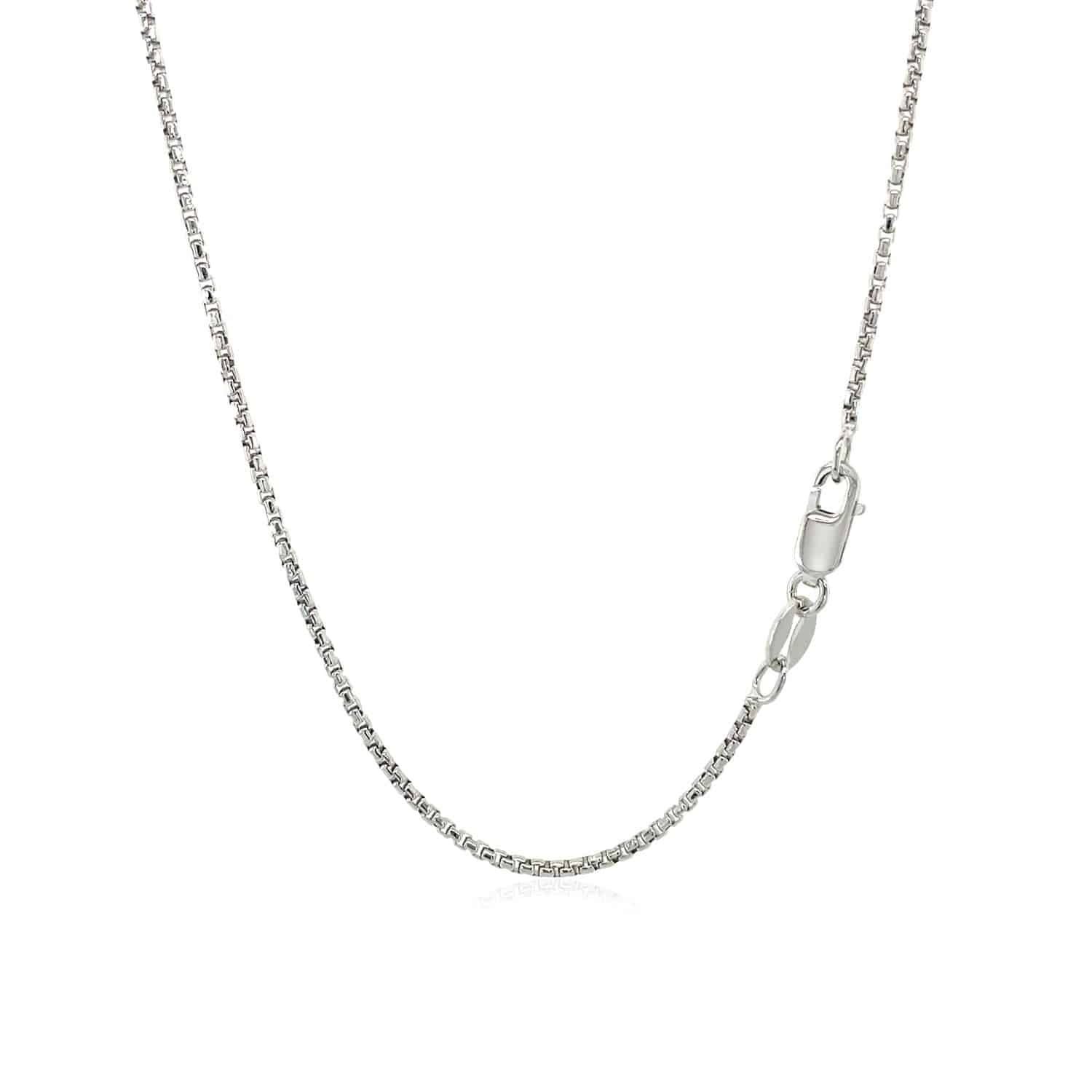 14k White Gold Round Box Chain (1.3 mm) | 16'' - Forever in Harmony