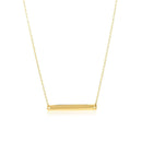 14k Yellow Gold Smooth Flat Horizontal Bar Style Necklace - Forever in Harmony