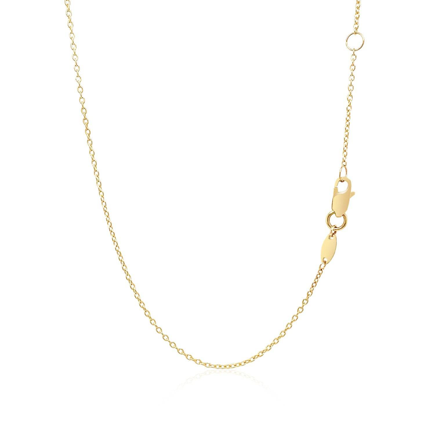 14k Yellow Gold Smooth Flat Horizontal Bar Style Necklace - Forever in Harmony