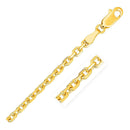 18k Yellow Gold Diamond Cut Cable Link Chain (2.60 mm) - Forever in Harmony