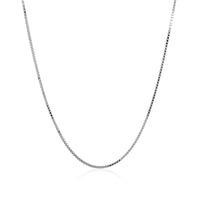 18k White Gold Box Chain 0.8mm (0.78 mm) - Forever in Harmony