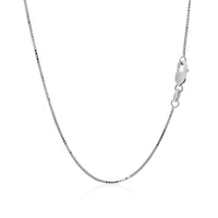 18k White Gold Box Chain 0.8mm (0.78 mm) - Forever in Harmony