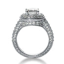 14k White gold Vintage Halo Diamond Semi-Mount - Forever in Harmony