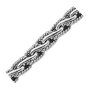 Oxidized Sterling Silver Mens Chain Bracelet in a Cable Motif (8.50 mm) | - Forever in Harmony