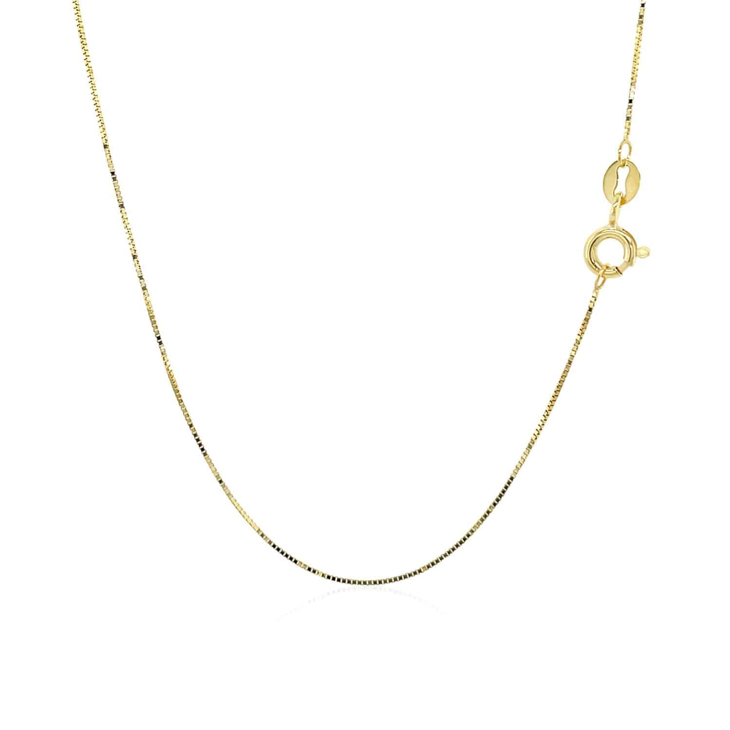 10k Yellow Gold Classic Box Chain (0.45 mm) | - Forever in Harmony