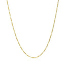 14k Yellow Gold Solid Figaro Chain (1.30 mm) - Forever in Harmony