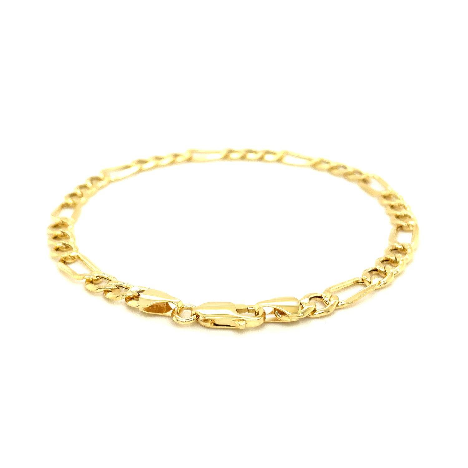 14k Yellow Gold Lite Figaro Bracelet (5.60 mm) | - Forever in Harmony