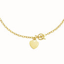 Toggle Bracelet with Heart Charm in 14k Yellow Gold (4.80 mm) | - Forever in Harmony