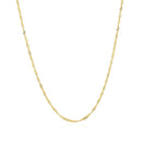 14k Yellow Gold Singapore Style Adjustable Chain (1.40 mm) - Forever in Harmony